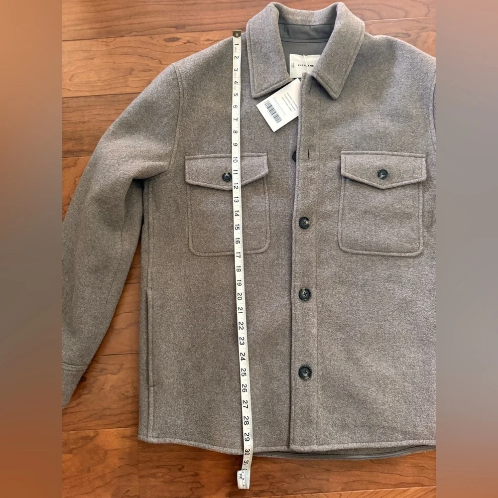 Everlane Men's Beige Tan Wool Blend Shirt Jacket - Picture 5 of 7